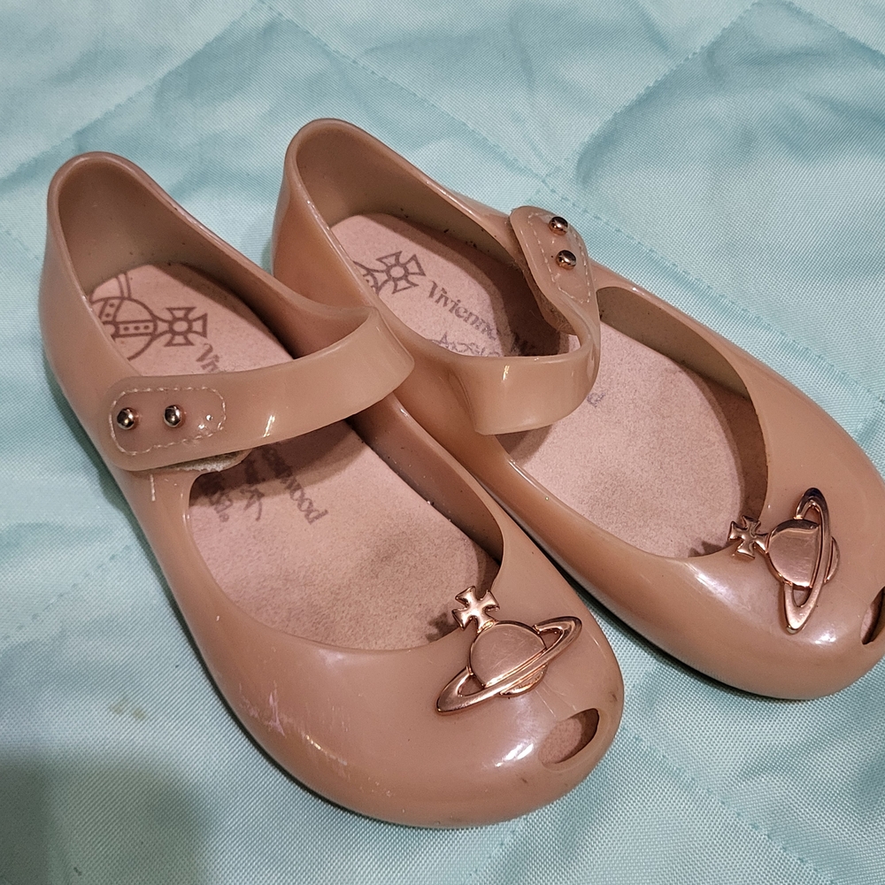 Mini Melissa Beige Mary Jane Shoes